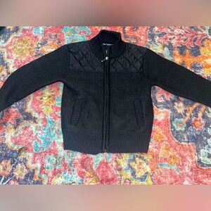 Boy's Knitted Full Zip Cardigan Sweater with Soft Brushed Flannel Lining size 7